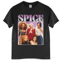 Spice Girls Vintage 90s Retro Pop Group T-shirt M brown