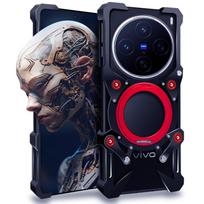 Prabangus Zimon Thor tvirtas šarvuotas metalinis aliuminio telefono dėklas, skirtas Vivo X300 X200 X100 X90 X80 Pro fe, galinis dangtelis, korpusas, buferis vivo X100 juoda
