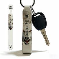 For Honda High Quality PU Leather Moto Keychain Vintage Style Key Pendant For Scooter Motocross 22x2cm black