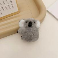 1/4 vnt. pliušinis koala meškiukas plaukų puošmena plaukų segtukai plaukų segtukai gyvūnų plaukų žnyplės mergaitėms galvos apdangalai Koala barrettes priedai grey 1pcs