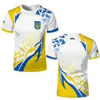 Naujas Ukrainos nacionalinės vėliavos grafinis marškinėlis Vasaros lauko sportui Kvėpuojantys marškinėliai Vyriški ir moteriški Laisvalaikio gatvės apranga XL yellow