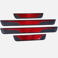 ABAIWAI For Toyota Corolla Altis 2014 2015 2016 2017 2018  Car Door Sill Plate Red Interiors Stylings Accessories Auto Parts red with logo 4pcs red
