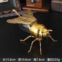 Luxury Bee-Shaped Spice Jar With Rhinestone Accents Metal Kitchen Condiment Container Spoon Elegant Home Decor Double-Lid Honey Bee Jar - Gold Finish brown