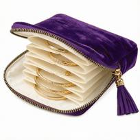 Velvet Travel Jewelry Pouch Portable Zippered Dustproof Storage Bag for Rings Earrings Bracelets Soft Organizer