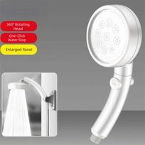 Plastic High Pressure Shower Head with Stop Button Water-Efficient Rainfall Showerhead Easy Install Adjustable