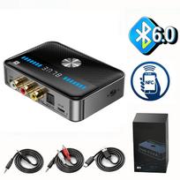 Bluetooth 6.0 Garso Siųstuvas-Imtuvas 2‑in‑1 TX RX Adapteris su LED Ekranu NFC RGB Apšvietimu Optinis Koaksialinis RCA AUX Stereo Garsiakalbiui Stiprintuvui NFC+Bluetooth 6.0