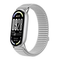 Nylon Breathable Strap for Xiaomi Mi Band 10/9/8 Smart Band Strap Replacement Wristband Accessories for Xiaomi Band 10 for Mi band 10 šviesiai pilka spalva