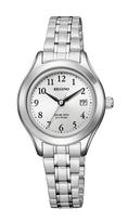 CITIZEN REGUNO Solar Business Watch, Arabic Numerals Date Second Hand Model KM4-112-91, Silver, Women's white