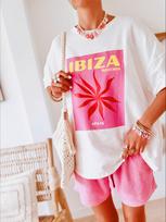 IBIZA BOHEMIA ISPANIJA Spausdinti marškinėliai Moteriški Pavasario/Vasaros Mados Tendencija Viršutinė dalis Neutrali Trumpomis Rankovėmis Patogūs Marškinėliai S pink