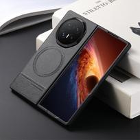 Cases for Honor Magic V6 For Magsafe Magnetic Card Slot Holder Leather Case for Honor Magic V6 Protect Flip Phone Bag Cover Honor Magic V6 juoda