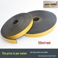 EPDM plokščia putplasčio sandarinimo juosta elektros spintoms – atspari vandeniui ir dulkėms, galimi plotžiai: 10/15/20/25/30 mm Width 10mm, Thickness 3mm, Per Meter