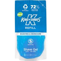 UK King of Shave Sensitive Shave Gel Refill 200g (Pouch Type) 1 pcs blue