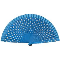 Dots Pattern Flamenco Spanish Folding Fan Vintage Dancing Fan Elegant Decorative Fan  Filming Props Style E blue