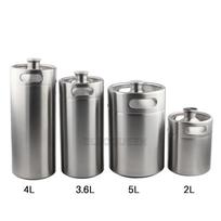 Nerūdijančio plieno alaus statinė/growleris su srieginiu dangteliu (2L, 3,6L, 4L, 5L) Naminiam alui 5L