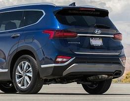 Hyundai Santa Fe IV CHROME juostelė Chromuotos galinės durys