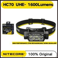 NITECORE HC70 UHE 1600Lumens 6 x NiteLab UHE LED USB-C Rechrgeable Headlamp White Light+Red Light With 6000mAh Battery