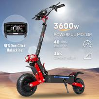 SUNNIGOO X7PRO Elektrinis paspirtukas 3600W Dvigubas variklis 60-65 km/h 11  Visureigio padanga 60 km nuotolis IP54 NFC užraktas Sulankstomas Visureiginis E-paspirtukas X7PRO- 3600W48V21Ah-TT-1