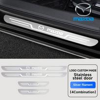 Automobilio nerūdijančio plieno durų slenksčio apsauginė plokštelė Mazda Axela Atenza 3 2 6 CX3 CX5 CX30 CX8 CX9 MX5 RX7 RX8 SKYACTIV priedams