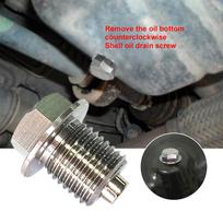 M18/M16/M14*1.5 M12*1.25 Magnetic Oil Drain Plug Neo Magnets Oil Drain Sump Nut Drain Bolt Silver Oil Drain Plugs 3