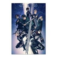Anime Attack Titan Plakatas Levi Allenas Mikasa Veikėjas Pradžia Siena Menas Drobė Tapyba Paveikslėlių spausdinimas Miegamasis 30cm×40cm NoFrame gray