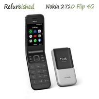 Atnaujintas originalus Nokia 2720 Flip 4G Dual SIM mobilusis telefonas Dual SIM Simple Set juoda