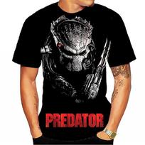 Predator Grafiniai marškinėliai vyrams Madingi gatvės drabužiai Hiphopo 3D spausdinti siaubo filmai Ateiviai marškinėliai Vasariniai laisvalaikio moteriški drabužiai L gray
