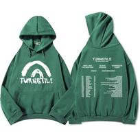 NEPAKANKA 2025 m. turas Hoodies Turnstile Roko grupės spausdinimo megztinis laisvas vilnos rudens/žiemos megztiniai vyriški drabužiai viršus S gray