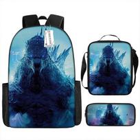 Godzilla King of the Monsters 2 Wars Backpack Innovation Teen School Bag Crossbody Bag Peripheral 17 inch backpack blue