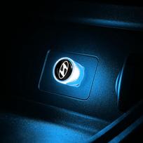 1 vnt. USB automobilio LED lemputė Automobilio interjero atmosferos lemputė Automobilio emblemos stilius Hyundai i30 Tucson Elantra Venue Palisade Terracan Accent Kona blue