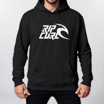 Autumn/Winter New Loose Rip Curl Skateboard Hoodie Men's Solid Color Polyester Casual Pullover 3XL black