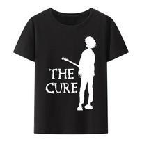 THE CURE Roko Grupė Berniukai Neverkia Roko Marškinėliai 2025 Vasara Vyrams ir Moterims Atminimo Aukščiausios Kokybės Laisvalaikio Trumpomis Rankovėmis Marškinėliai Madingi M black