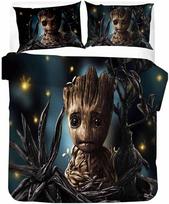 Groot Patalynės Komplektas 3D Spausdinimas Antklodės Užvalkalas Pagalvės Užvalkalas Vaikams Dovana Miegamojo Dekoras Dovana 135x200cm-2pcs gray