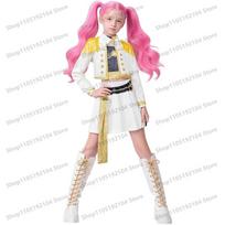 VAIKAMS Anime Kpop Demonų Medžiotojas Cosplay Rumi Zoey Mira Kostiumas Pilnas Kostiumas Stilius Vaikams Mergaitėms Scenos Pasirodymo Drabužiai Helovino Vakarėlis 140cm white