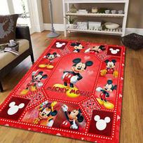 1 vnt. Disney animacinių personažų rašto kilimas Plotinis kilimas Neslystantis kilimas Skalbiamas rankomis Grindų kilimėlis Tinka svetainei, miegamajam, namų dekoravimui 100cm by 120cm red
