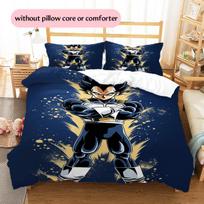 Dragon Ball Vegeta rašto patalynė Namų dekoracija Gimtadienio dovana (1 * antklodės užvalkalas + 2 * pagalvės užvalkalai, be šerdies) 135x200cm white
