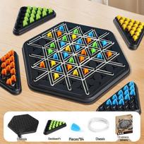 Cross-Chain Triangle Chess: Brain-Boosting Geometric Game for Kids and Parents gray