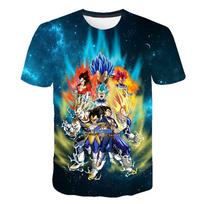 „Dragon Ball“ marškinėliai vaikams, marškinėliai „Anime“ figūrėlės „Son Goku Super Saiyan“ marškinėliai berniukams marškinėliai Vaikiški drabužiai Vasariniai trumpomis rankovėmis 120 blue