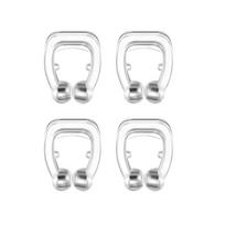 4Pcs Anti Snoring Corrector Snore Prevention Gadget for Men Women Stop Snore Nose Clip Quiet Sleep Night gray