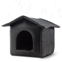 Lauko uždaras vandeniui atsparus miego lizdas katės narvui šuniukų nameliui šilta urvelis 1 black