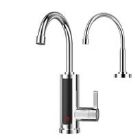 300W Instant Electric Water Heater Tap Hot & Cold Kitchen Sink Faucet with Over-Protection & Easy Installation for Dish Washing US gray
