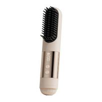Cordless Hair Straightener Brush 3 Temperature LCD Display Hair Straightening Comb Cold Air Mode Rechargeable Fast Heating Electric Hot Brush smėlis