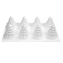 Kalėdinės eglutės silikoninė forma Eglutės formos forma žvakėms, pyragams, želė desertams gaminti One Size white