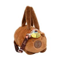 Grab machine plush toy cute children's hand bag shoulder crossbody fashion personalized small bucket bag brown