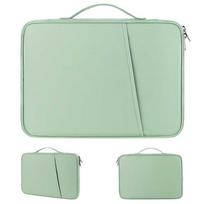Atsparus vandeniui nailoninis 11-13 colių planšetinio kompiuterio dėklas, paminkštintas apsauginis kelioninis vidinis krepšys iPad Samsung planšetiniam kompiuteriui 10.8-11 inch žalia