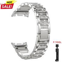 Moteriškas deimantinis dirželis, skirtas Samsung Galaxy Watch 8 40mm 44mm 8 Classic 46mm, dirželis Galaxy Watch 7 Ultra 47mm/Ultra 2026 Galaxy Ultra 47mm sidabras