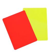 PVC Football Referee Warning Red and Yellow Card Football Match Training Referee Tool Football Sports Accessory 8x11cm St Practical Use red