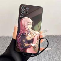M-Megurine Luka  Phone Case For Samsung S25,S24,S21,S22,S23,S30,Ultra,S20,Plus,Fe,Soft Silicone Black Cover Samsung S24fe gray
