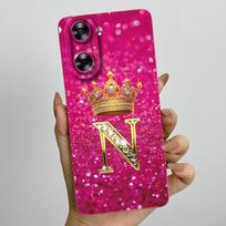 Skirta Xiaomi Redmi A5 dėklas RedmiA5 prabangūs karūnos raidės minkšti telefono dėklai skirta Xiaomi Poco C71 PocoC71 apsauga nuo kameros galinis dangtelis Redmi A5 pink