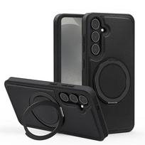 Besisukantis stovas Odinis magnetinis telefono dėklas, skirtas Samsung S26 S25 Edge S24 Ultra FE S22 S23 Plus, verslo apsauginis dangtelis For Galaxy S24 FE&Case & Holder