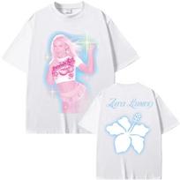 Zara Larsson Dainininkės Tas Pats Stilius Marškinėliai Vidurnakčio Saulės Albumo Plakatas Grafinis Spaudinys Tee Unisex Moteriškas Laisvas Kasdienis Medvilninis Viršus 3XL white